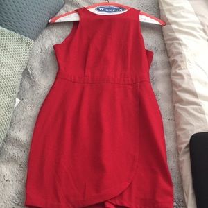 Tobi high neck red dress